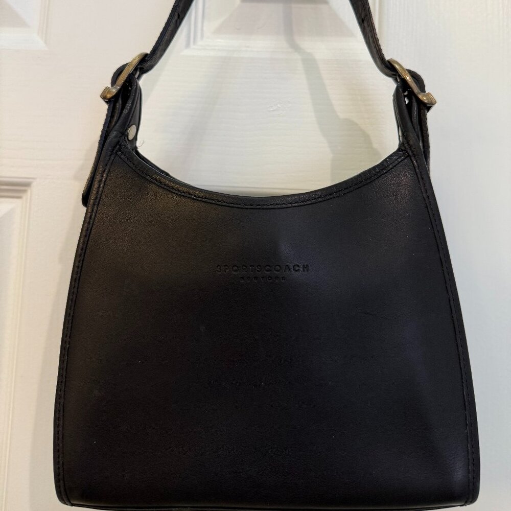 SPORTSCOACH New York Leather Purse, Black Color